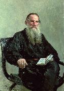 Ilya Repin Portrait of Lev Nikolayevich Tolstoi oil painting artist